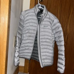 Marmot Down Jacket Silver Gray Small